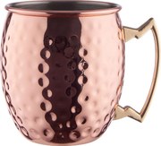 MOSCOW MULE koktél-bögre kalapált 470ml, rozéarany