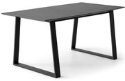 Fekete bővíthető étkezőasztal fekete asztallappal 90x165 cm Meza – Hammel Furniture