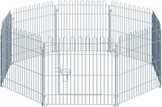 PawHut Kiskutya Börtön Kiskutya Játszótér Kiskutya Kerítés Játszótér Kiskutya Kapu Állatoknak 8 darab W63 x H60 cm | Aosom