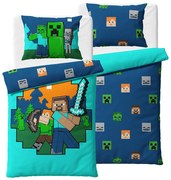 Gyermek ágynemű Minecraft Alex és Steve , 140 x200 cm, 70 x 90 cm, 140 x 200 cm, 70 x 90 cm