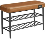 Ekho cipőpad, bejárati cipőtartó 30x80x50 cm, karamellbarna