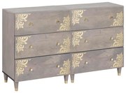 Széf fiókkal 2 pcs Szürke 60 x 33.5 x 75 cm Tömör mangófa