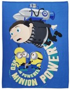 MINIONOS kék polár takaró 130x170 cm