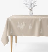 Goldea karácsonyi szögletes terítő  erős pamutból - északi fenyők 80 x 80 cm
