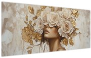 Kép - Lány rózsákkal (120x50 cm)