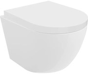 Mexen Lena perem nélküli wc csésze leeresztő automatikás, kemény ülőkével, Duroplaszt, Fehér - 30220200