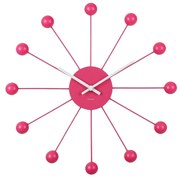 Karlsson 5977BP dizájner falióra, sötét rózsaszín,átmérő 40 cm