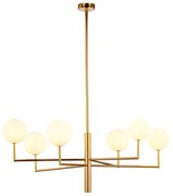 Jupiter 1930 - Csillár rúdon FEME 6xG9/40W/230V sárgaréz