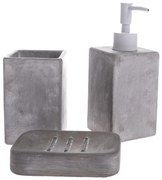 Bain 3 darabos cement fürdőszoba kiegészítő szett,szürke