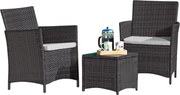 Avenberg Veneto rattan szett, fekete/szürke
