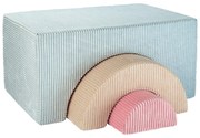 Mentazöld kordbársony habszivacs játszótér 3 db-os magasság 37 cm 75x49 cm Rainbow Montessori – Wigiwama