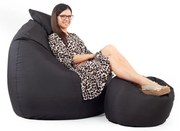 Fekete ALL IN Kültéri XXL Babzsákfotel Garnitúra
