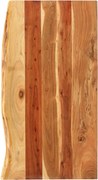 vidaXL tömör akácfa fürdőszoba piperepolc 100x52x2,5 cm