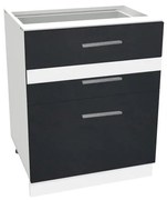 Salandra háromfiókos alsó konyhaszekrény IC 40 Antracit N