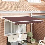 Behúzható napellenző Barna 350x200 cm szövet
