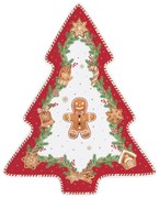 Mézeskalács Porcelán fenyőfa alakú tálca