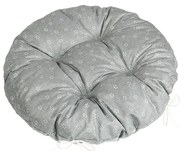 Bellatex Adéla varrott, kerek ülőpárna, szürke, 40 x 40 cm