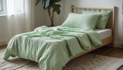 Muszlin ágyneműhuzat MOELLIN világoszöld Ágyneműhuzat mérete: 70 x 90 cm | 140 x 200 cm
