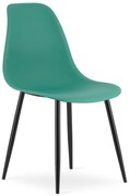 OSAKA zöld szék fekete lábakkal
