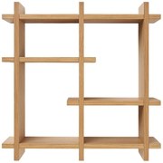 Natúr színű többszintes fali polc tölgyfa dekorral 40 cm Olsberg – House Nordic