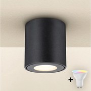Brilagi - LED RGBW dimmelhető fürdőszobai világítótest MIA 1xGU10/30W/230V 84x80 mm fekete IP54