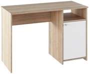 Számítógépasztal, sonoma tölgy/fehér, DEDE