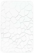 Kövek fürdőszobaszőnyeg memóriahabbal, fehér, 50 x 80 cm, 50 x 80 cm