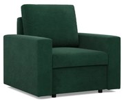 Zeus fotel, egyenes kartámasz, kordbársony, bonell töltet, zöld