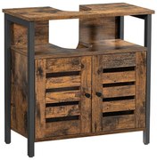 Fürdőszoba szekrény, mosdószekrény 60 x 30 x 60 cm, rusztikus barna | VASAGLE