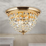 Orion DLU 1840/35-Kristály mennyezeti lámpa PLAFOND 3xE27/40W/230V átm. 35 cm arany