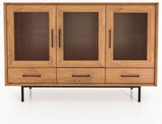 Natúr színű tölgyfa tálalószekrény 144x95 cm Abies – The Beds