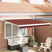 Automatikusan Behúzható Napellenző Narancs és Barna 300x250 cm