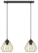 Csillár zsinóron AGAT 2xE27/15W/230V arany/fekete