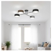 Felületre szerelhető csillár MAGA 4xE14/10W/230V fekete/barna/szürke