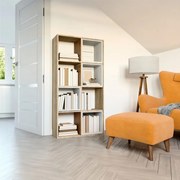 Aldabra Malax 2x4 polc, 147x75x30 cm, sonoma