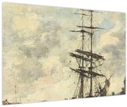 Kép - Eugène Boudin, Ship on the Touques, reprodukciók (90x60 cm)