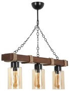 JASMIN láncos csillár 3xE27/40W/230V barna/bézs