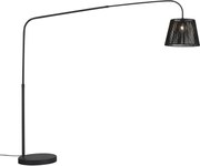 Japandi kültéri állólámpa fekete kötélárnyékolóval IP44 - Arc Jayla