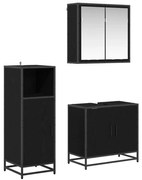 Fürdőszoba bútor szett 3 pcs Musta tammi 60 x 33 x 60 cm