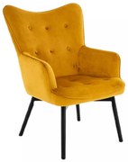Camden Velvet fotel, sárga