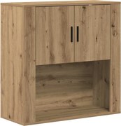 vidaXL Fali Szekrény polcokkal kézműves tölgy 80 x 33 x 80 cm Faanyag