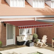 Automatikus Behúzható Napellenző LED Sárga és Narancs 400x350 cm