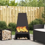 Tűzrakó Fekete 60 x 35 x 100 cm Hidegen hengerelt acél