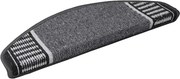 vidaXL Öntapadós lépcsőszőnyegek Félkör 15 pcs Antracit 65 x 21 x 4 cm