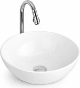 PARMA || Pultra helyezhető mosdókagyló, kerámia, fehér, kerek