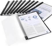 Gyorsfűző, klipes, PP, A4, RAPESCO Eco GRS Recycled, fekete (IR1828)