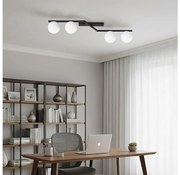 NATON mennyezeti lámpa 4xE14/10W/230V fekete/fehér