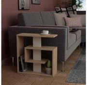 Kisasztal SALY 57x55 cm bézs/barna