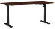 OfficeTech A állítható magasságú asztal, 160 x 80 cm, fekete alap, wenge