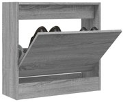 szürke sonoma színű szerelt fa cipőszekrény 60 x 21 x 57 cm